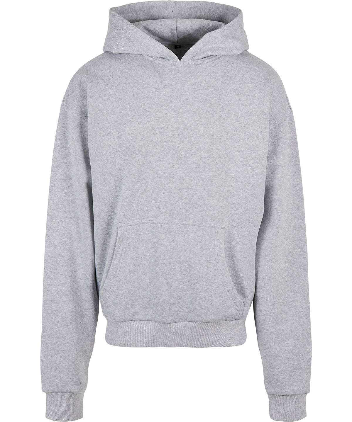 Build Your Brand Ultra heavy hoodie in Grey, front view