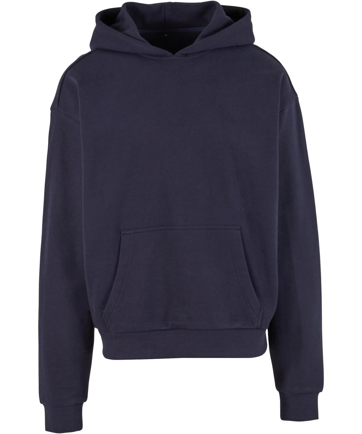 Build Your Brand Ultra heavy hoodie in Navy, front view