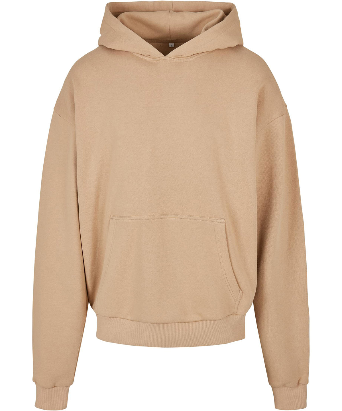 Build Your Brand Ultra heavy hoodie in Union Beige, front view