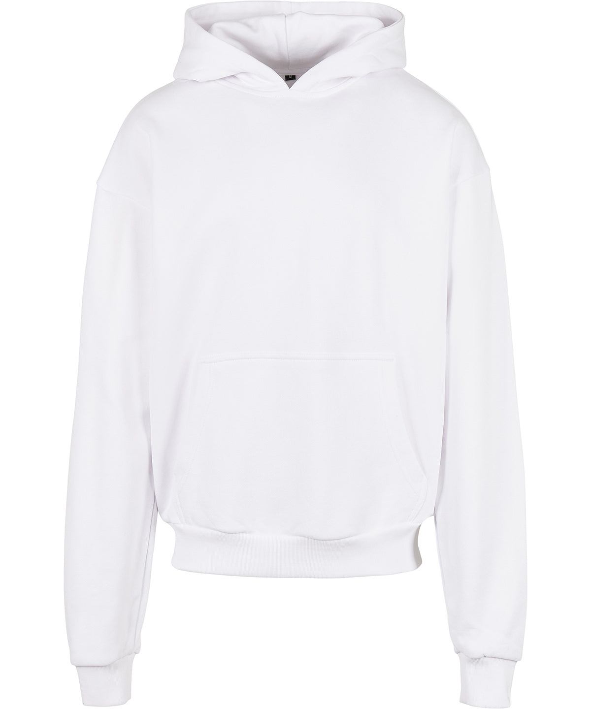 Build Your Brand Ultra heavy hoodie in White, front view