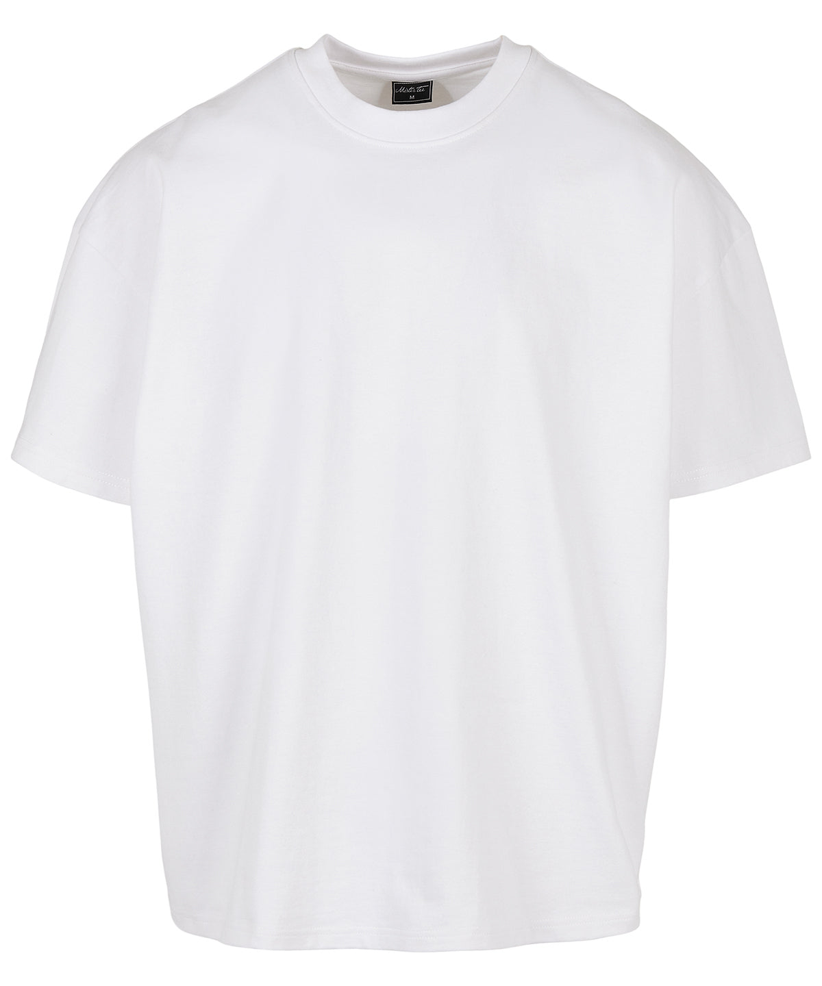 Build Your Brand Ultra heavy cotton box tee in White, front view