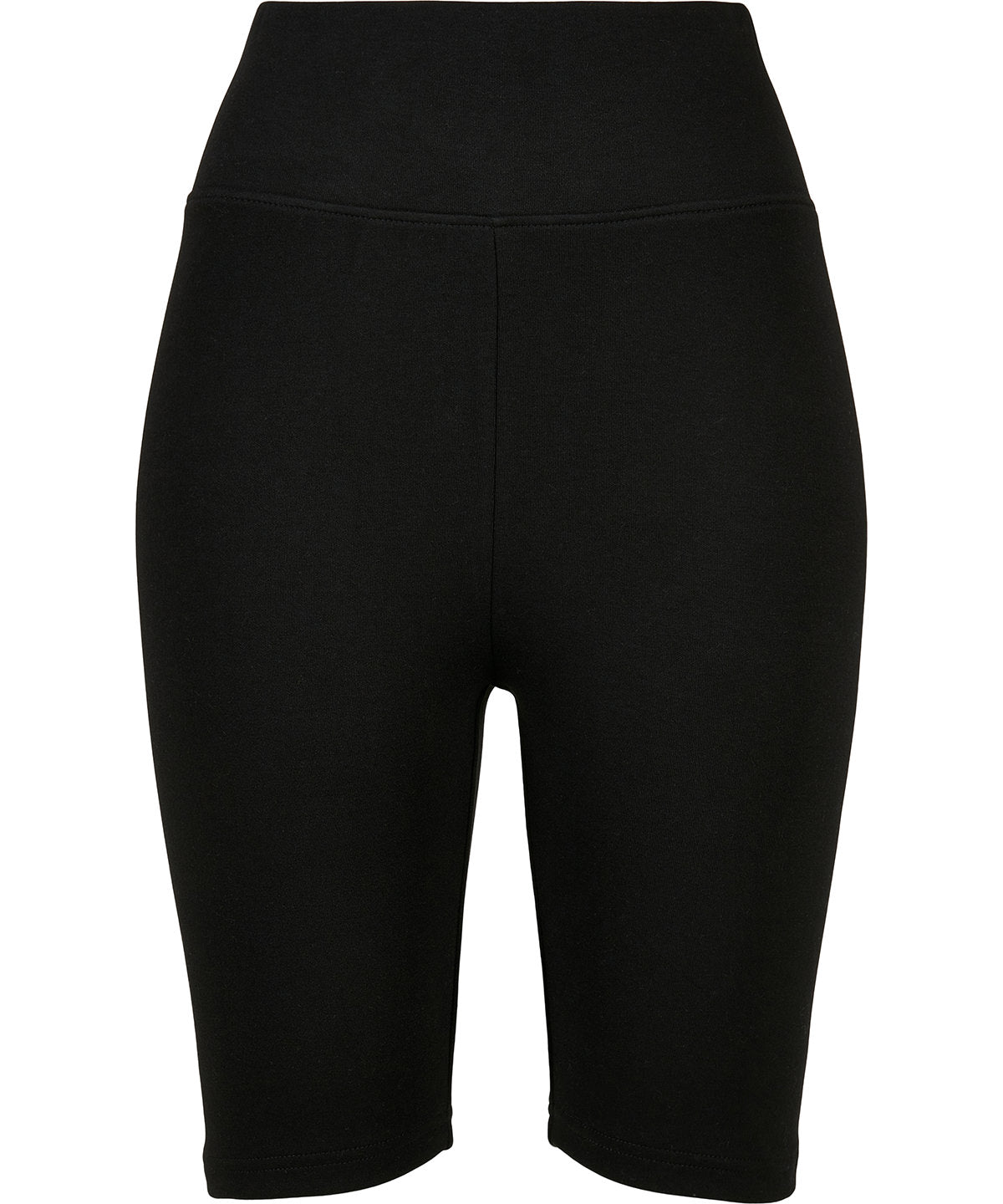 Build Your Brand Women's high waist cycle shorts in Black, front view