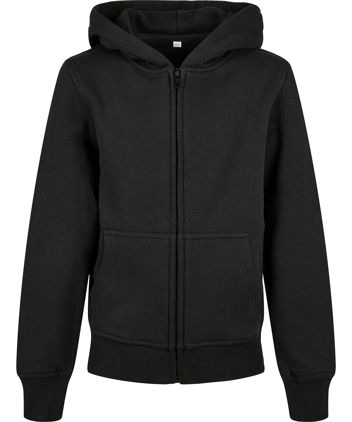 Build Your Brand Organic kids basic zip hoodie, lifestyle photo