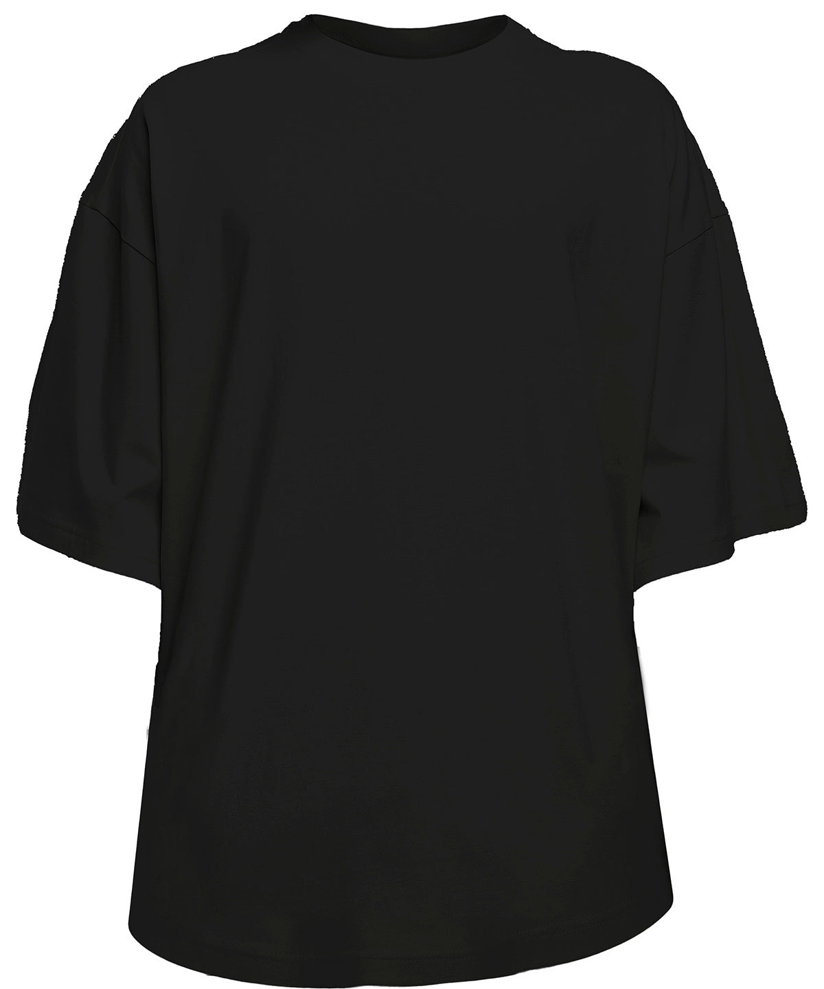 Build Your Brand Huge tee in Black, front view