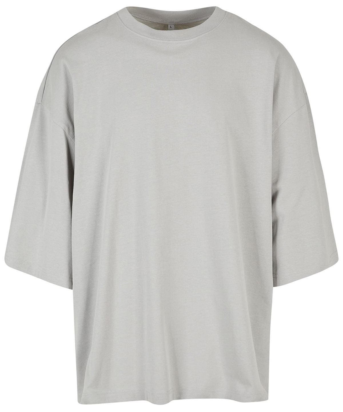 Build Your Brand Huge tee in Light Asphalt, front view