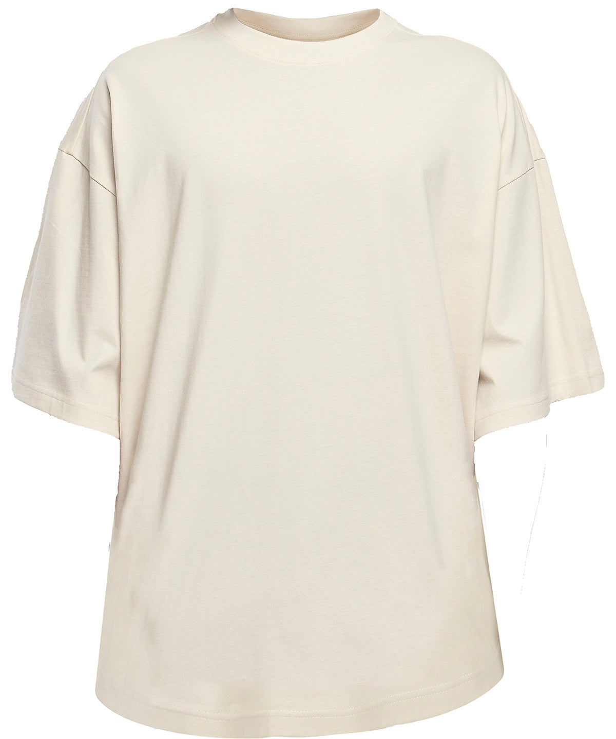 Build Your Brand Huge tee in White Sand, front view