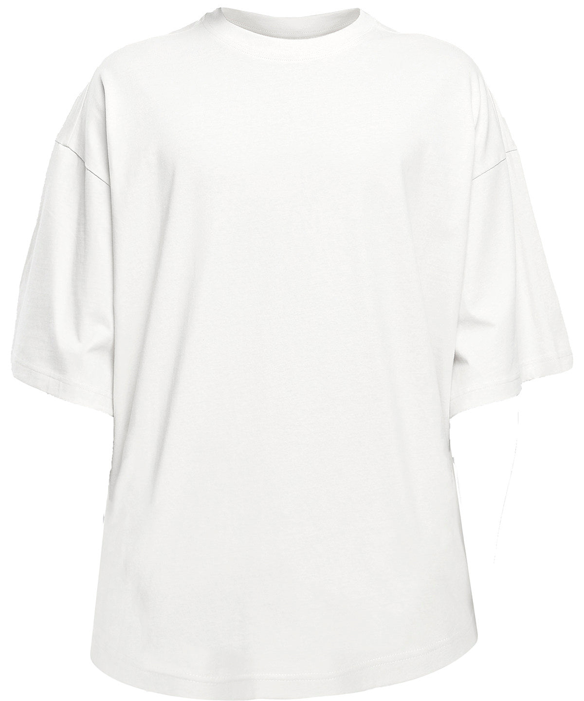 Build Your Brand Huge tee in White, front view