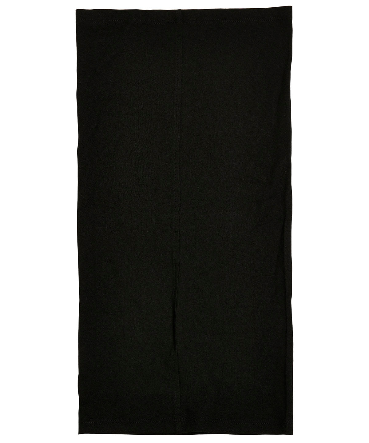 Build Your Brand Organic cotton tube scarf in Black, front view
