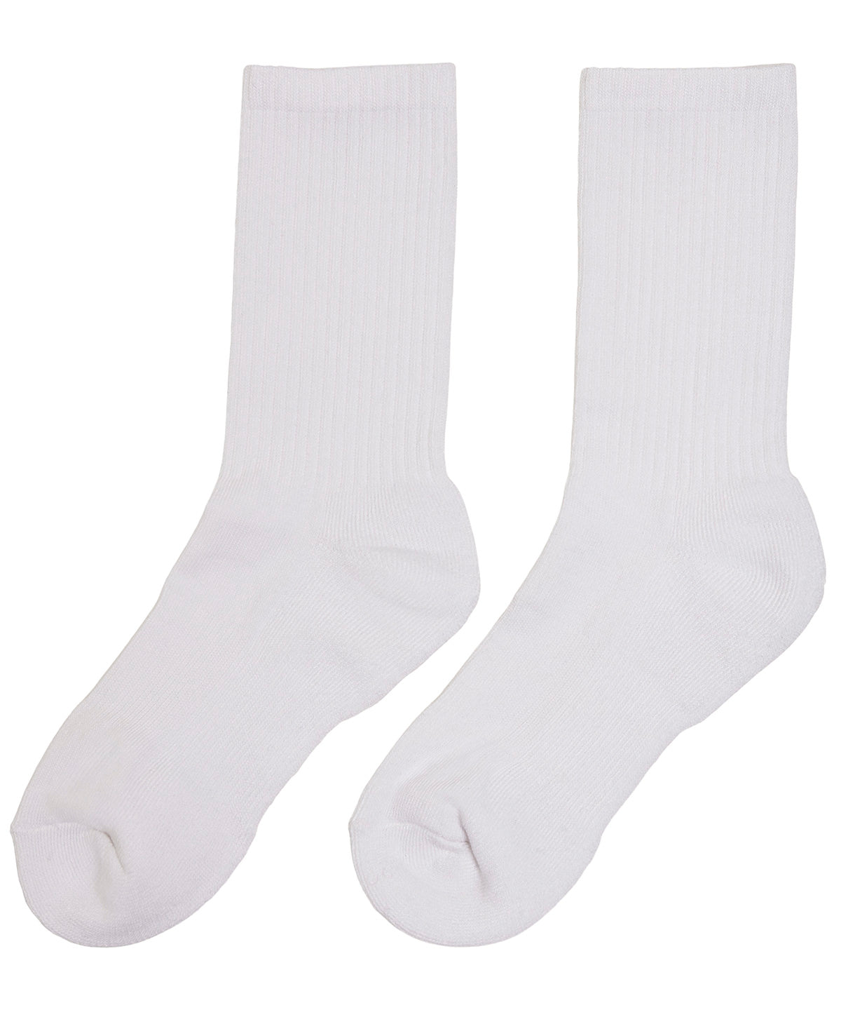 Build Your Brand Crew socks, lifestyle photo