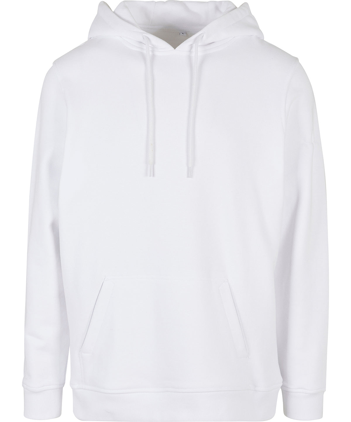 Build Your Brand Ultra-heavy regular hoodie in White, front view