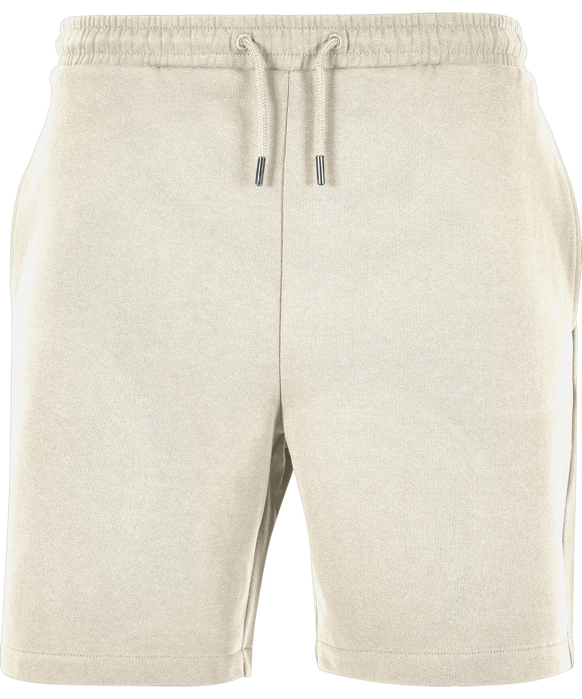 Build Your Brand Ultra-heavy sweatshorts in Sand, front view