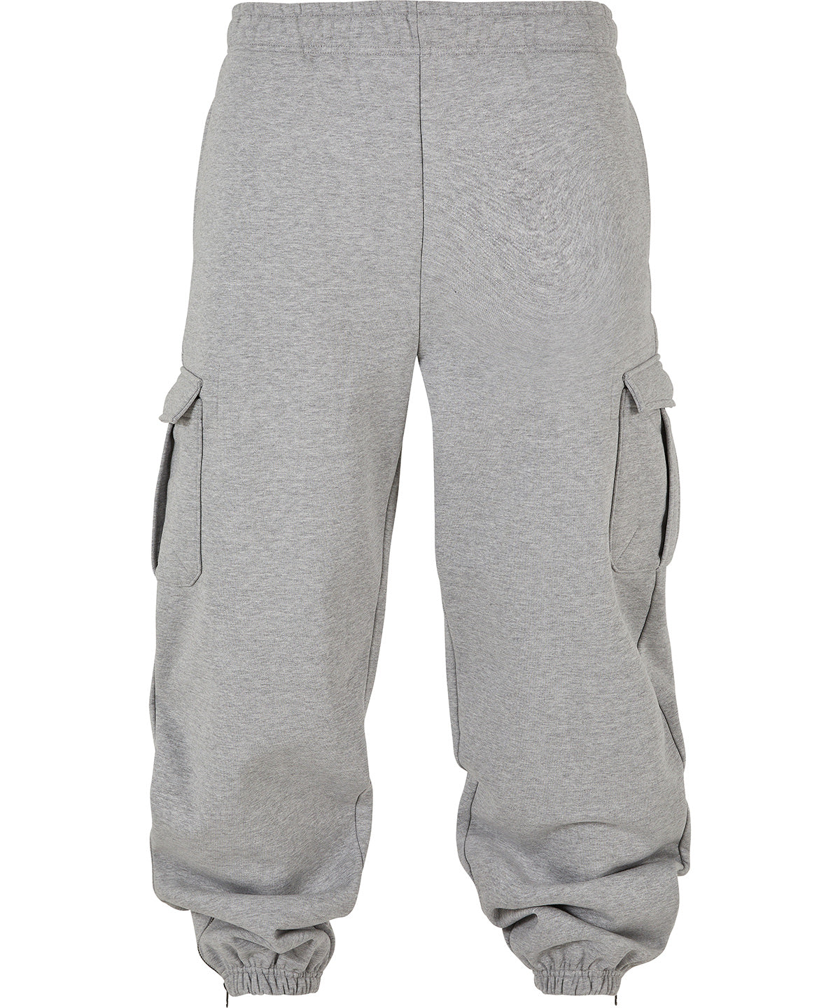 Build Your Brand 90s cargo sweatpants in Heather Grey, front view