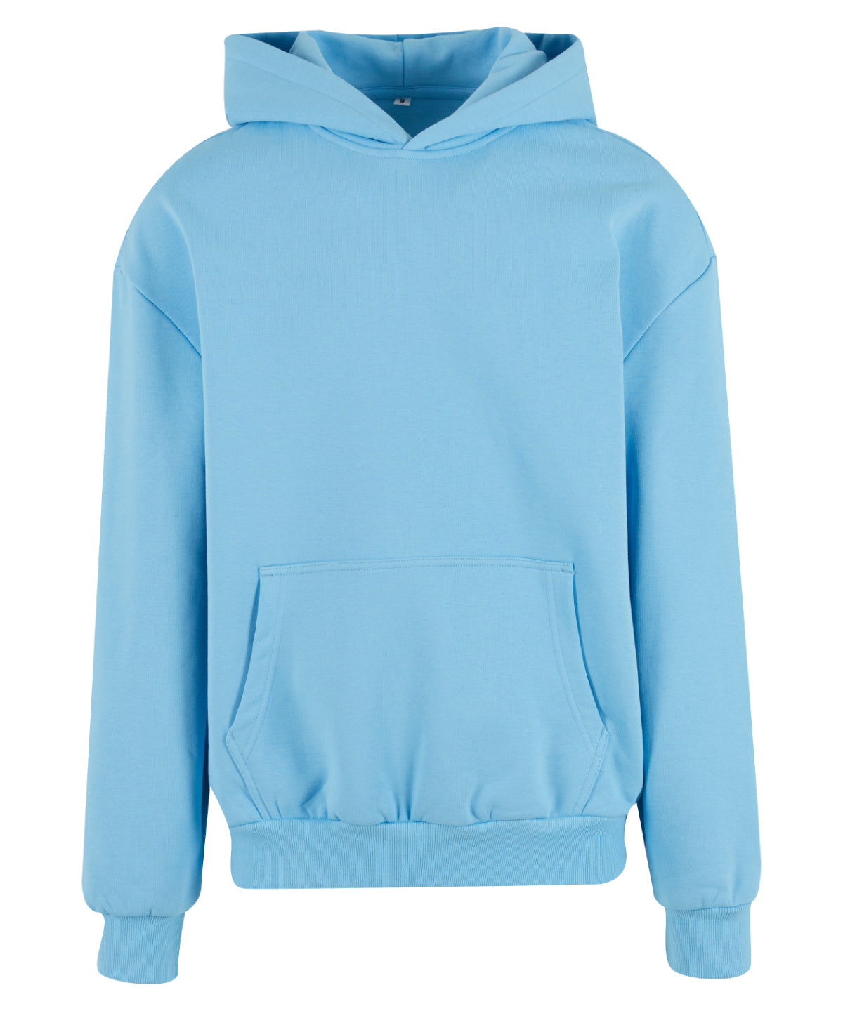 Build Your Brand Ultra-heavy oversized hoodie in Baltic Blue, front view