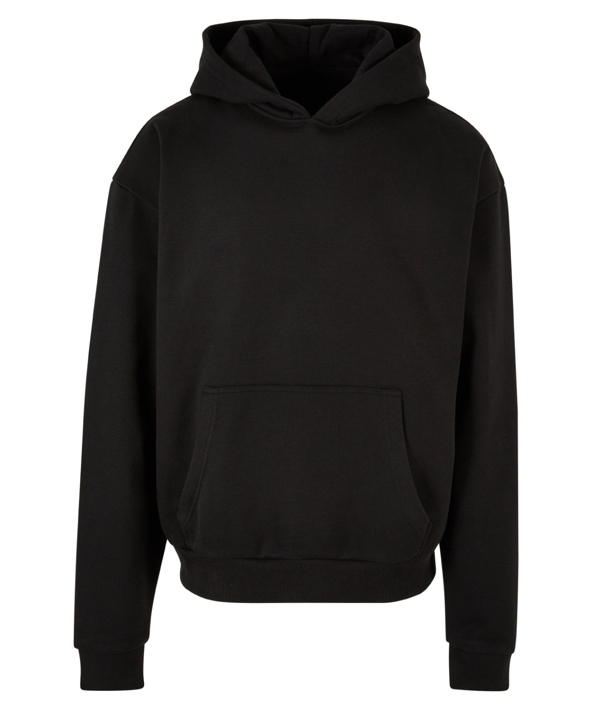 Build Your Brand Ultra-heavy oversized hoodie in Black, front view