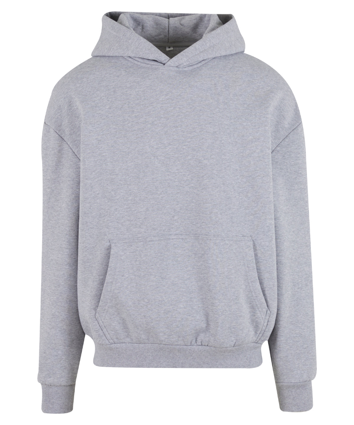 Build Your Brand Ultra-heavy oversized hoodie in Heather Grey, front view
