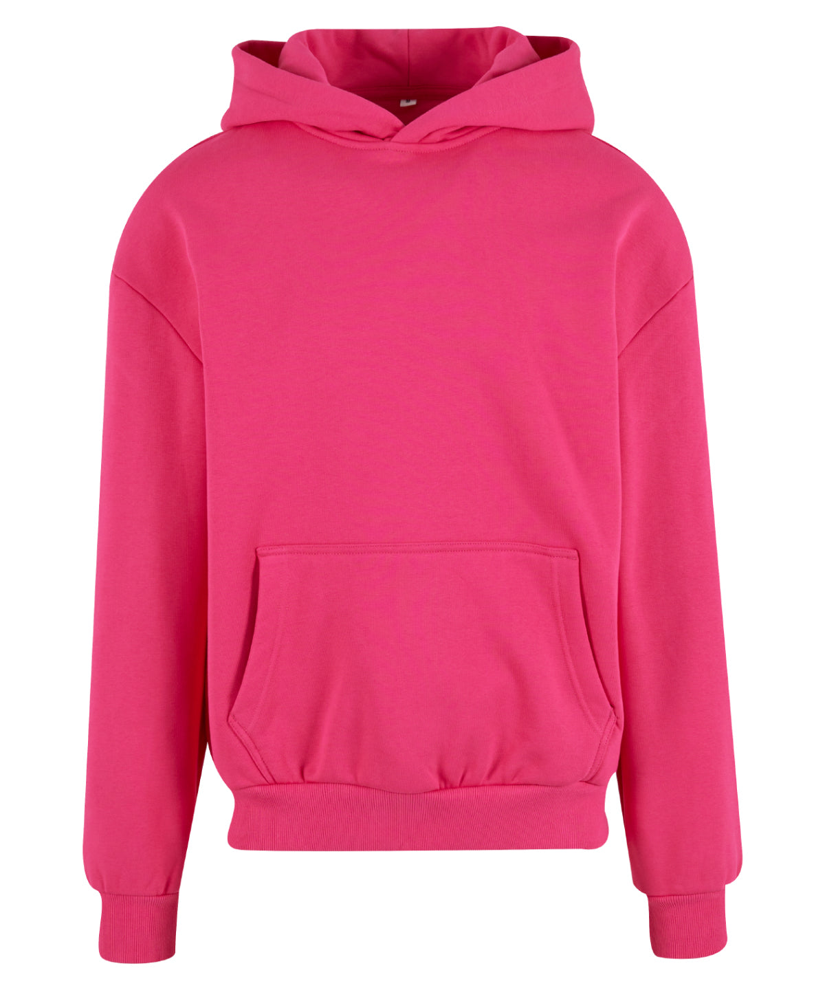 Build Your Brand Ultra-heavy oversized hoodie in Hibiskus Pink, front view