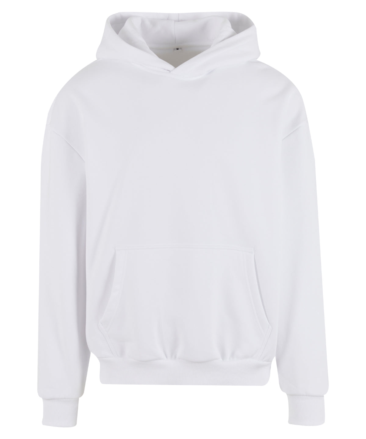 Build Your Brand Ultra-heavy oversized hoodie in White, front view