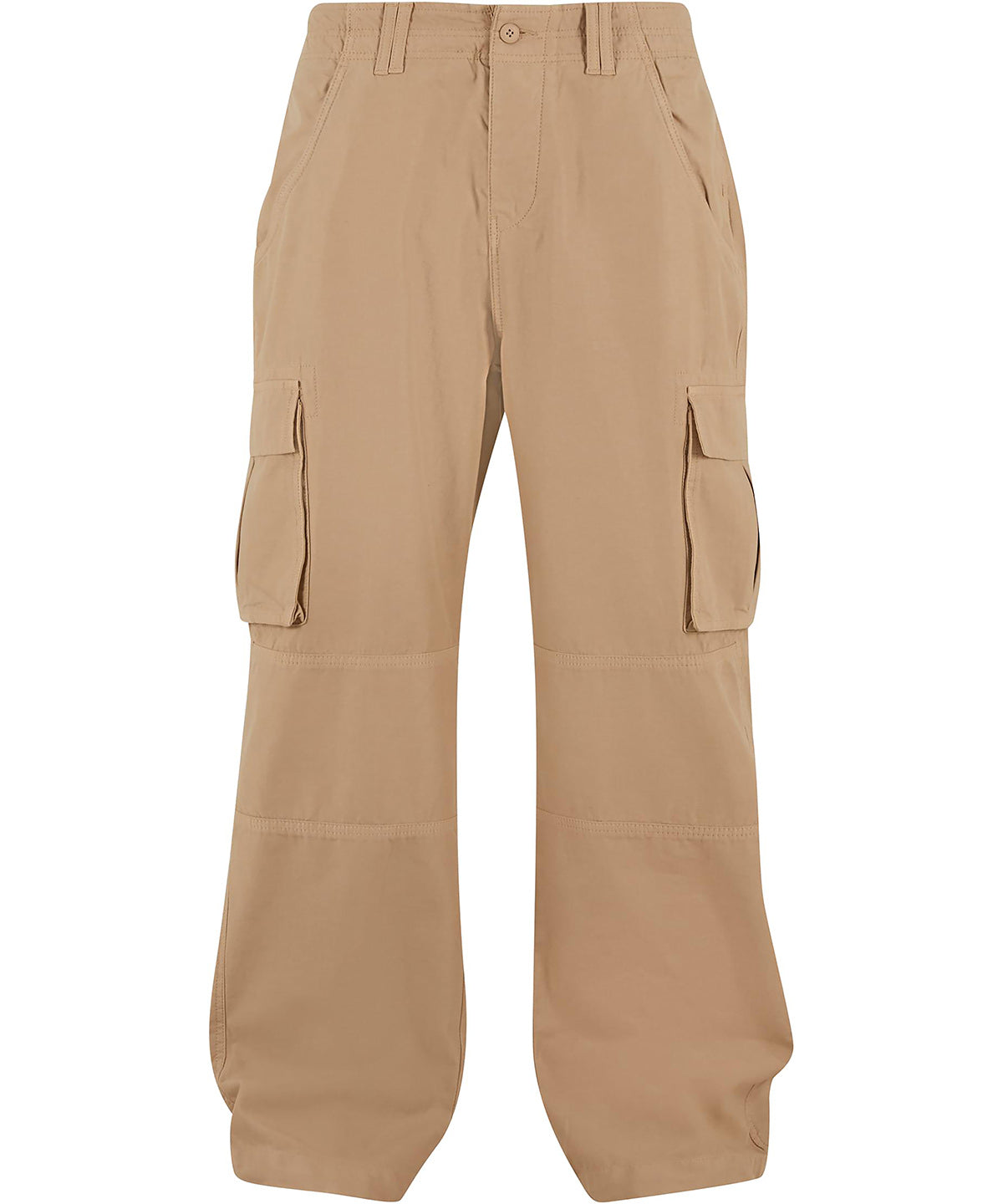 Build Your Brand Classic cargo pants in Beige, front view