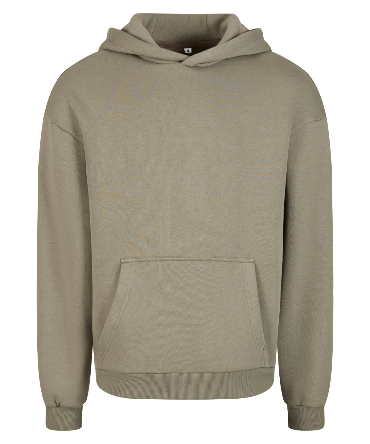 Build Your Brand Fluffy hoodie in Pale Olive, front view