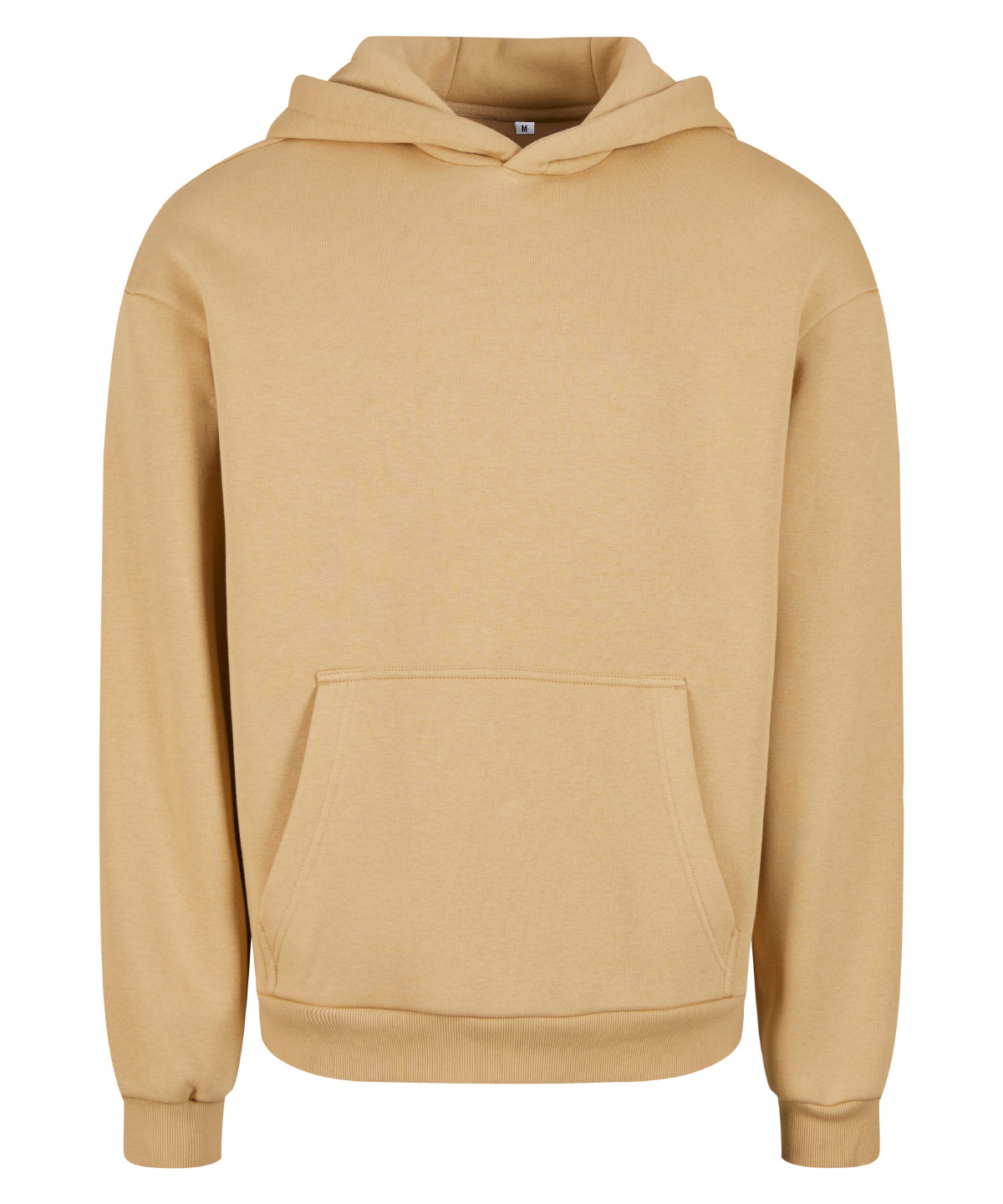 Build Your Brand Fluffy hoodie in Union Beige, front view