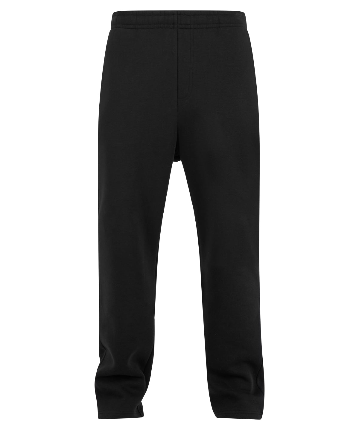 Build Your Brand Fluffy trackpants in Black, front view
