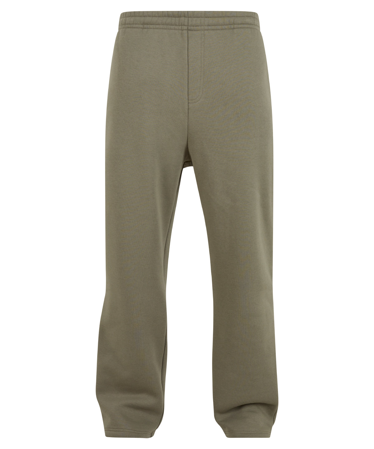 Build Your Brand Fluffy trackpants in Pale Olive, front view