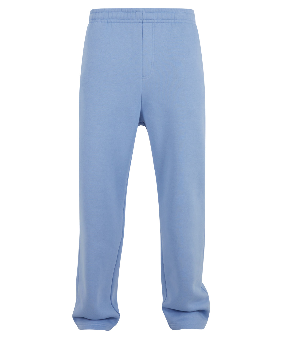 Build Your Brand Fluffy trackpants in Powder Blue, front view
