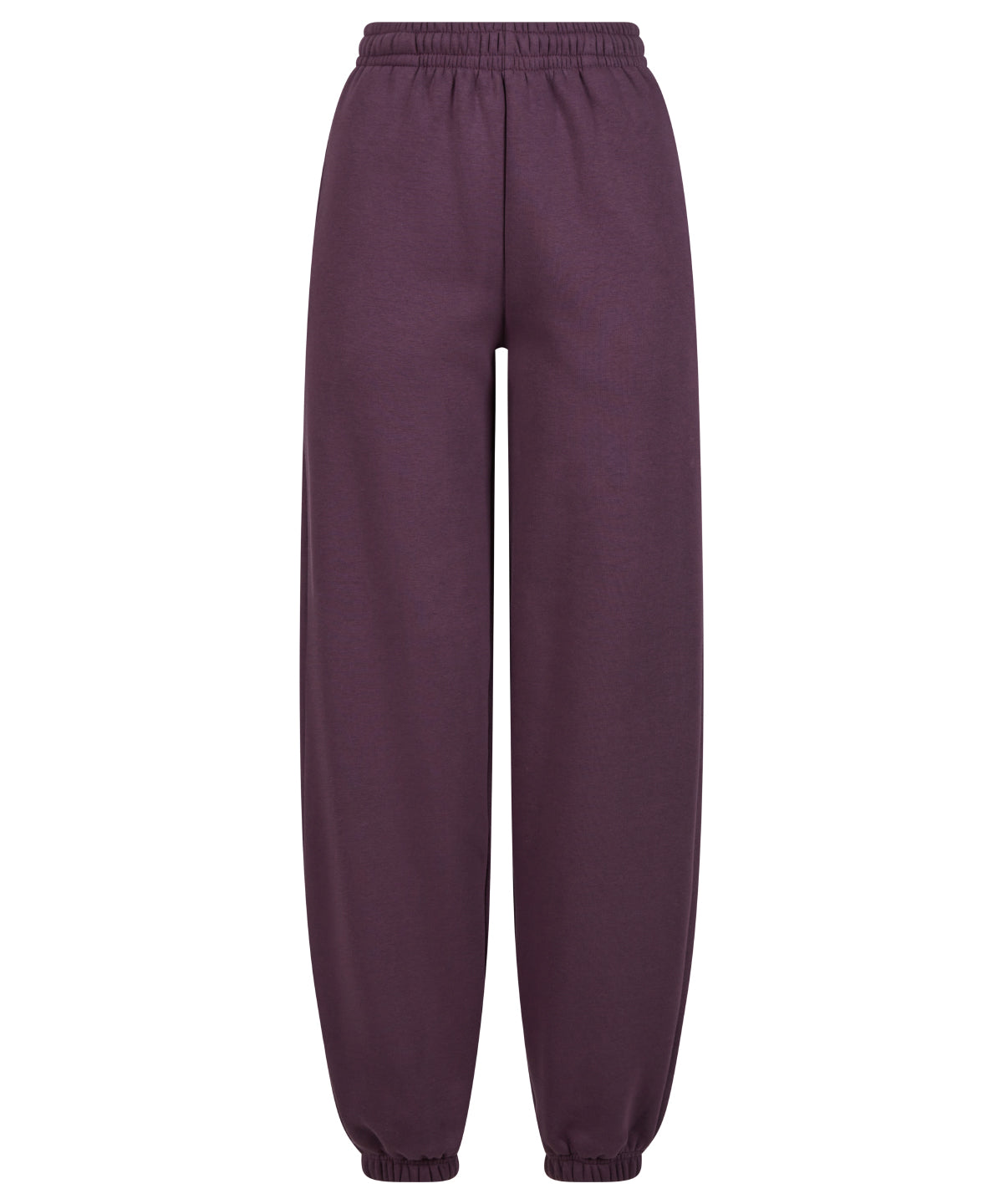 Build Your Brand Women’s fluffy sweatpants in Plum Purple, front view