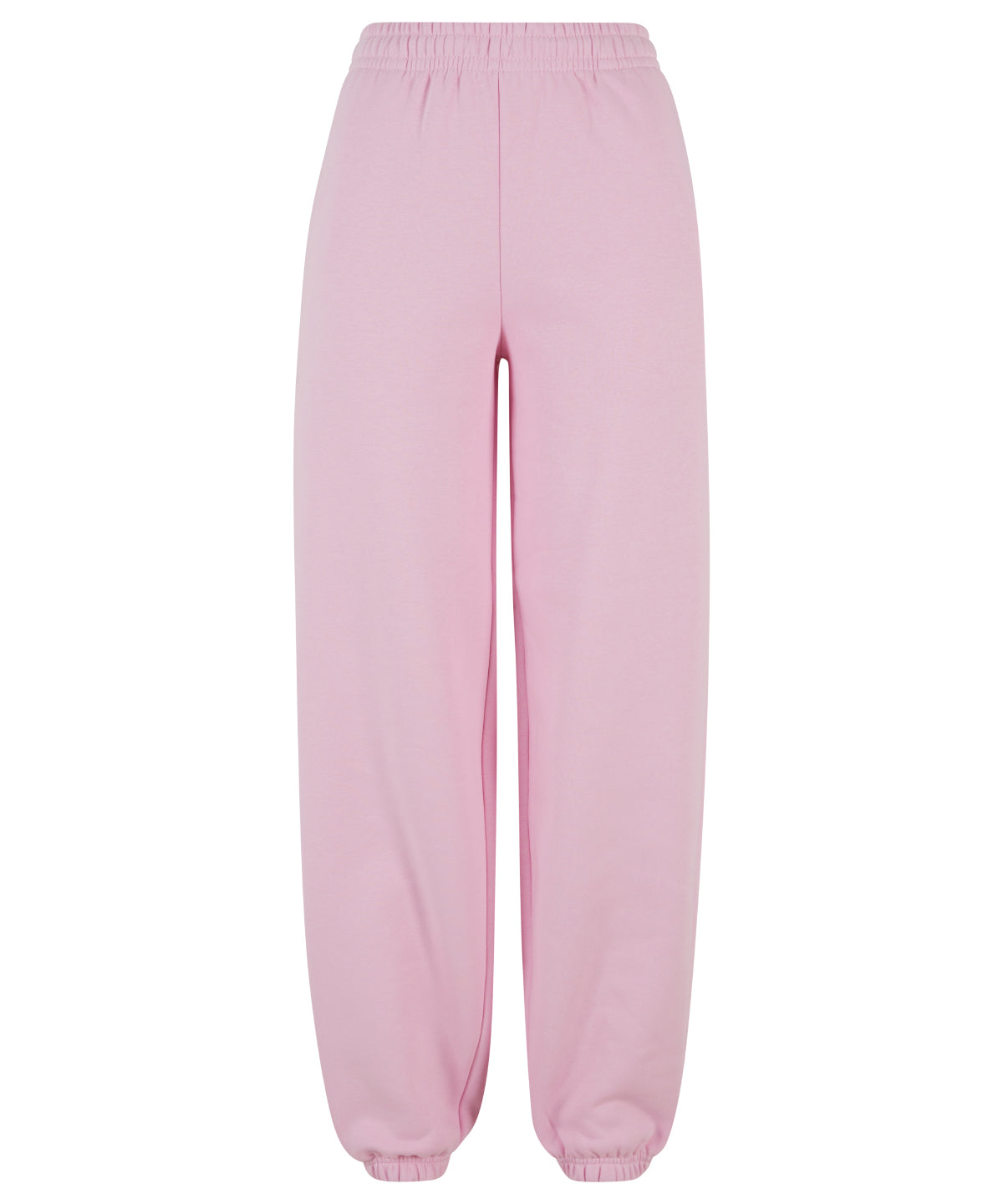 Build Your Brand Women’s fluffy sweatpants in Soft Pink, front view