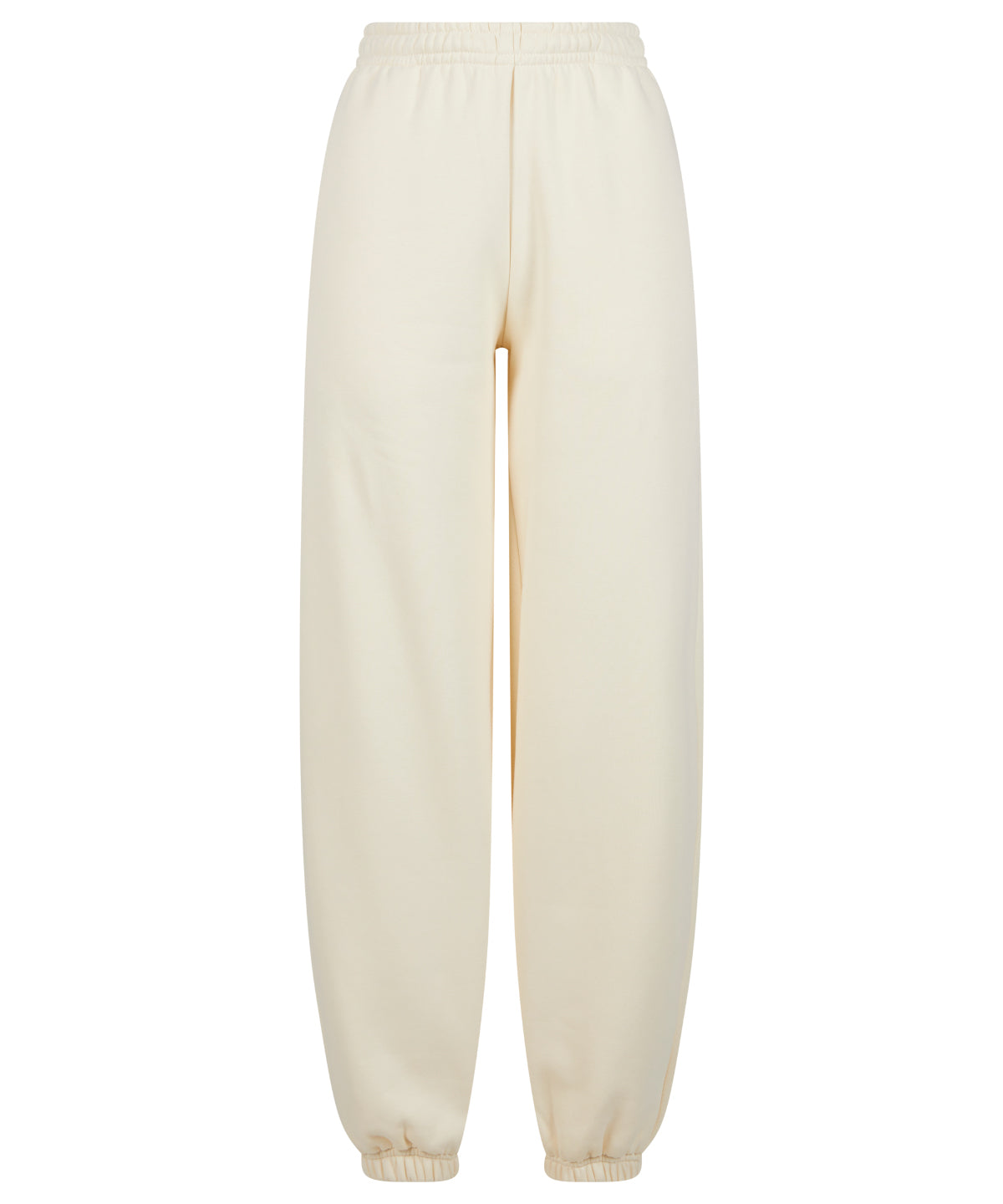 Build Your Brand Women’s fluffy sweatpants in White Sand, front view