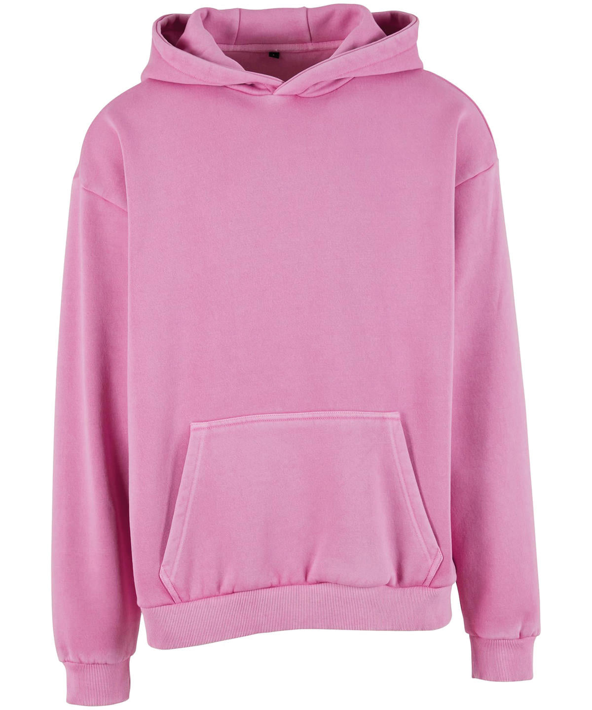 Build Your Brand Vintage heavy hoodie in Cool Pink, front view