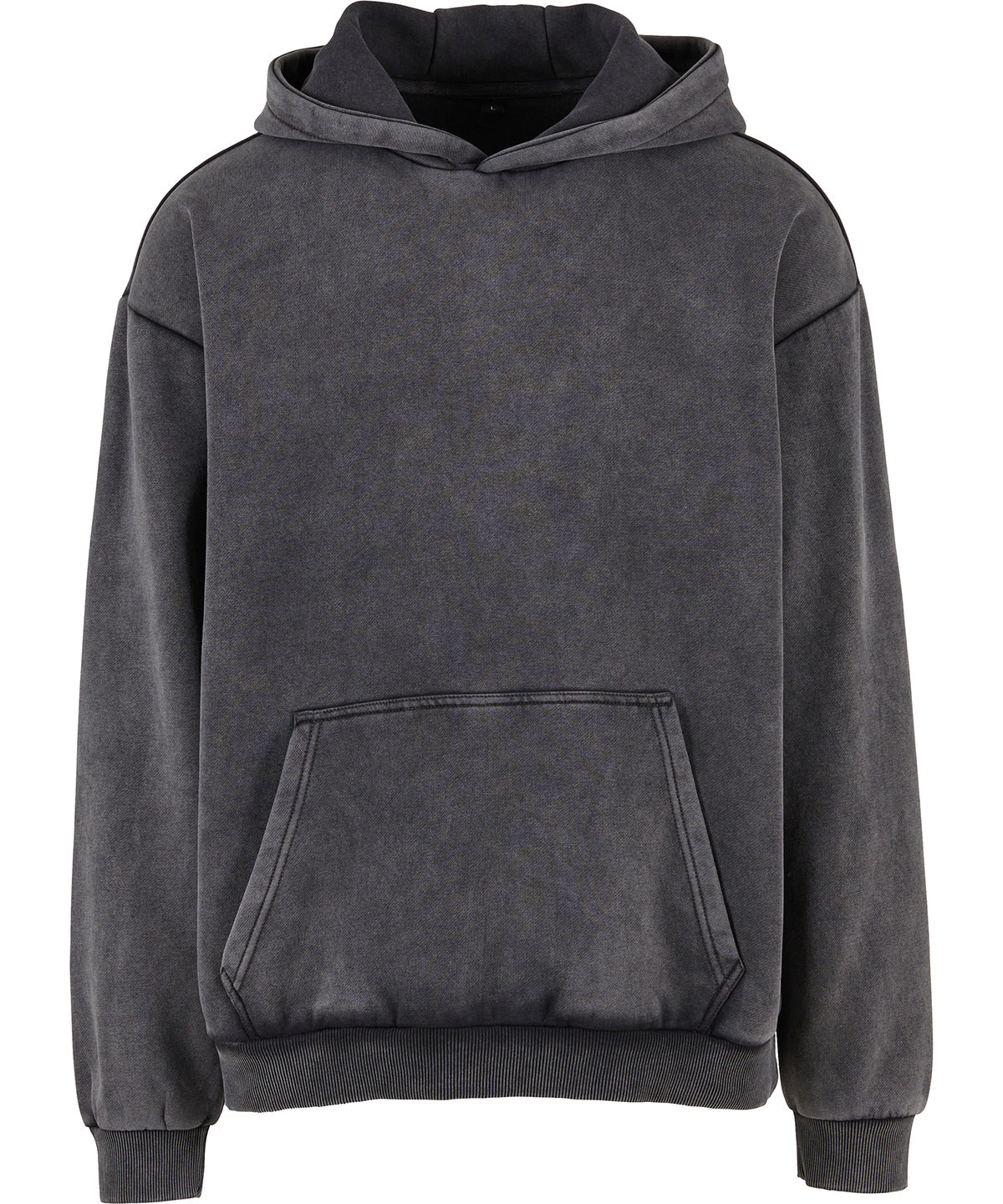 Build Your Brand Vintage heavy hoodie in Magnet, front view