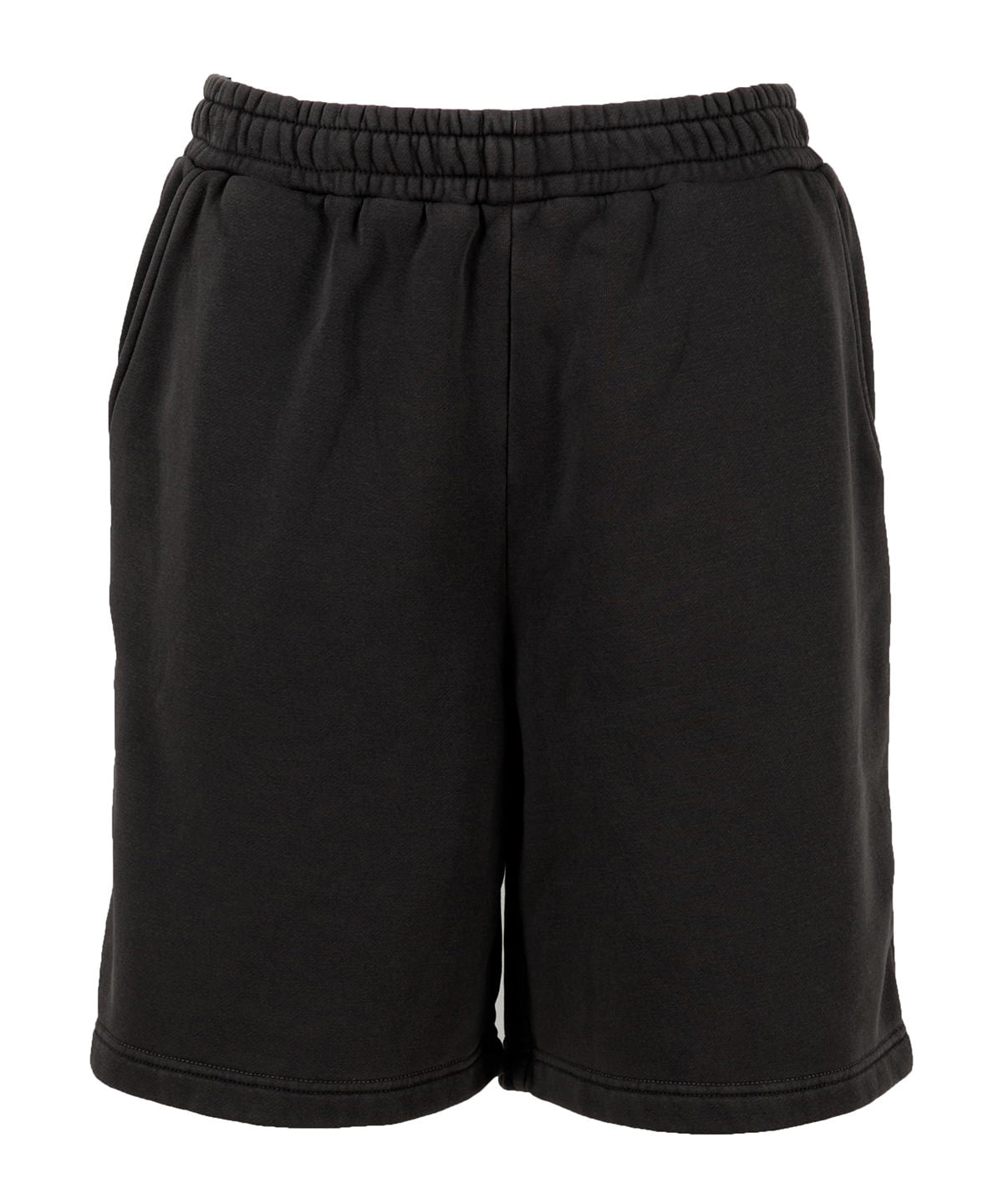 Build Your Brand Vintage heavy sweatshorts in Black, front view