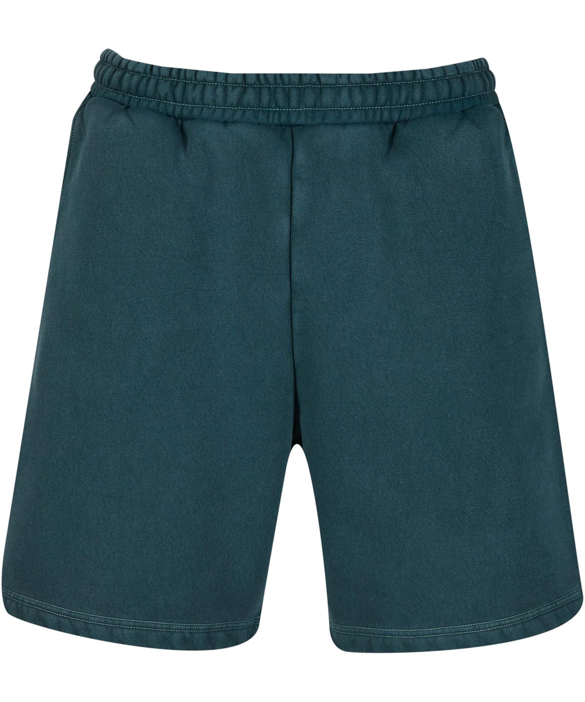 Build Your Brand Vintage heavy sweatshorts in Bottle Green, front view