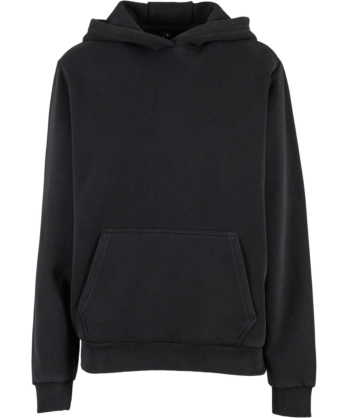 Build Your Brand Women’s vintage heavy hoodie in Black, front view