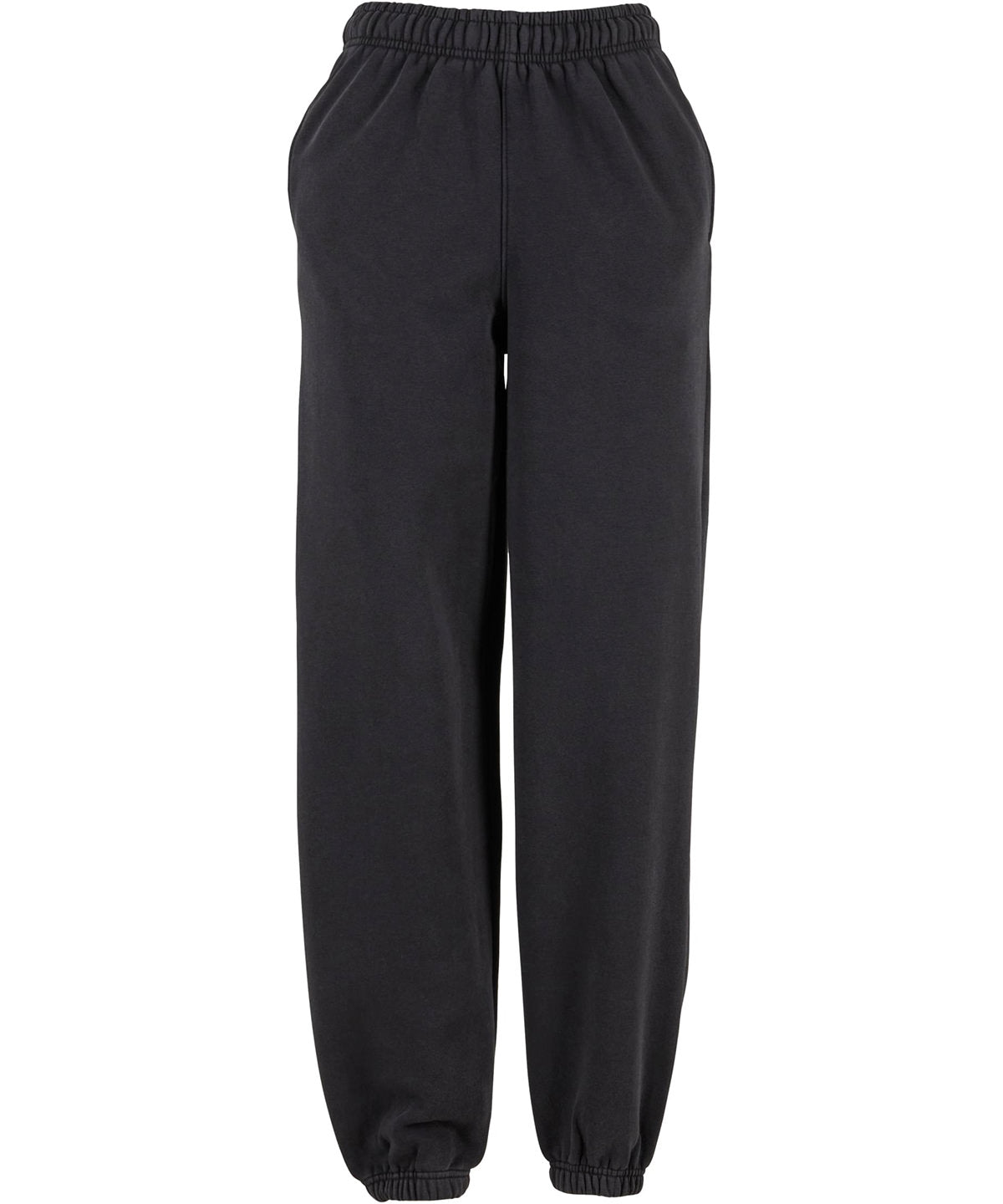 Build Your Brand Women’s vintage heavy sweatpants in Black, front view