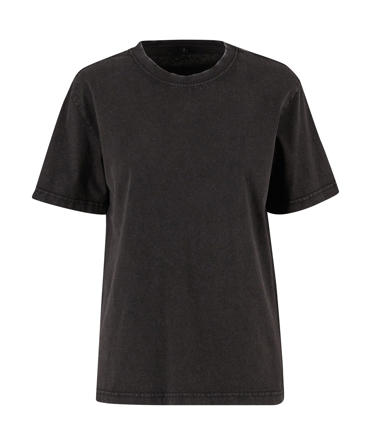 Build Your Brand Women’s vintage everyday tee in Black, front view