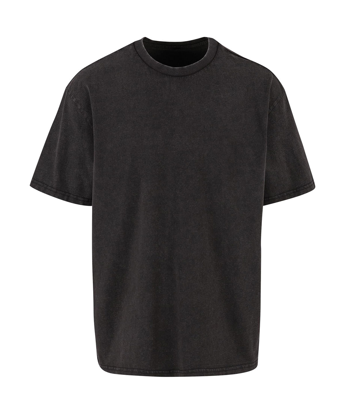 Build Your Brand Vintage heavy loose tee in Black, front view