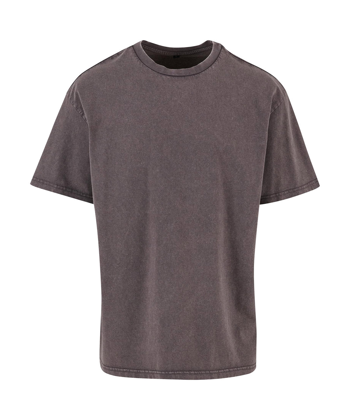 Build Your Brand Vintage heavy loose tee in Magnet, front view