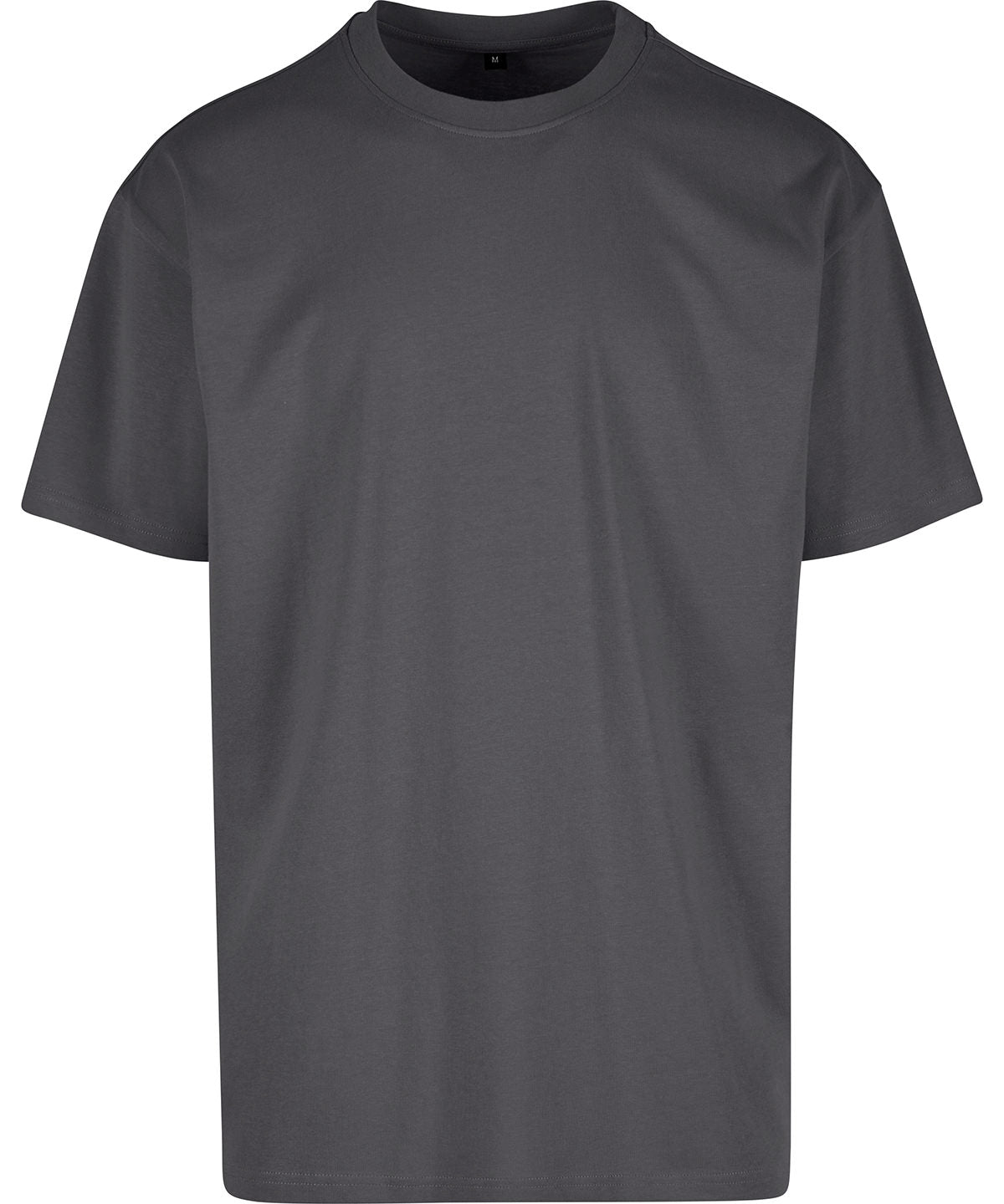 Build Your Brand Cotton loose tee in Magnet, front view