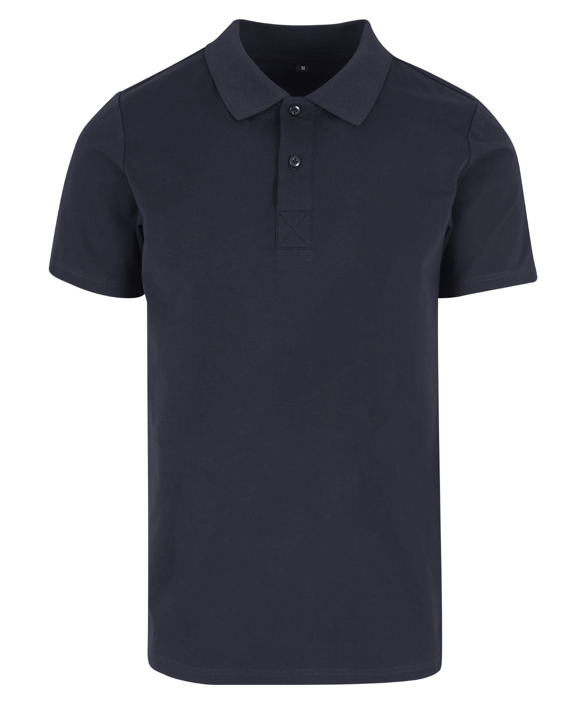 Build Your Brand Sorona polo tee in Navy, front view