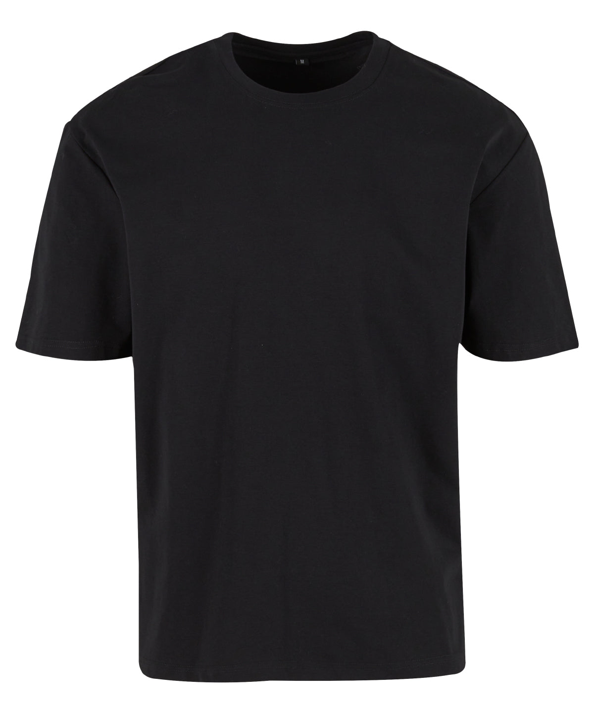 Build Your Brand Sorona loose-fit tee in Black, front view