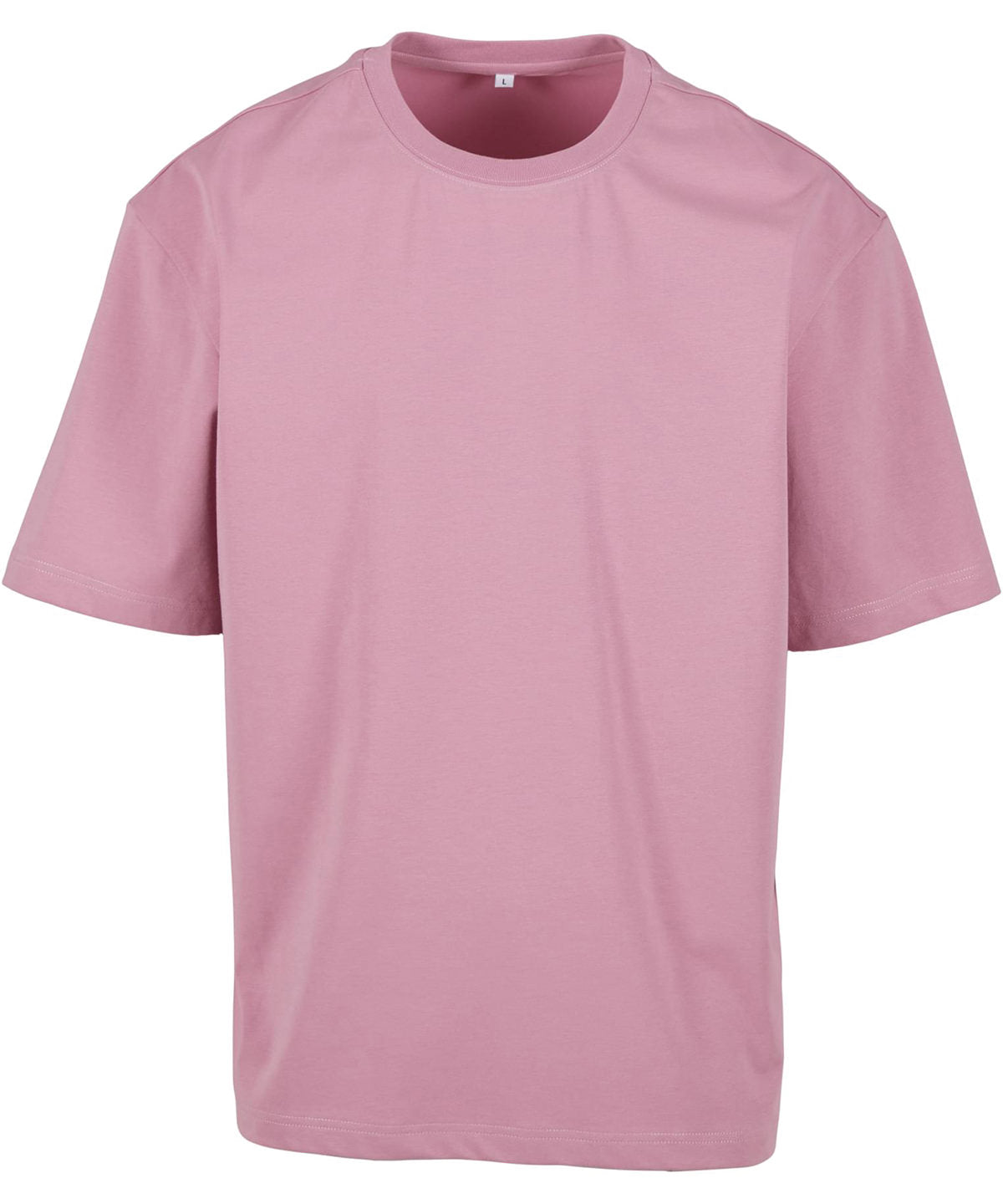 Build Your Brand Sorona loose-fit tee in Dusty Pink, front view