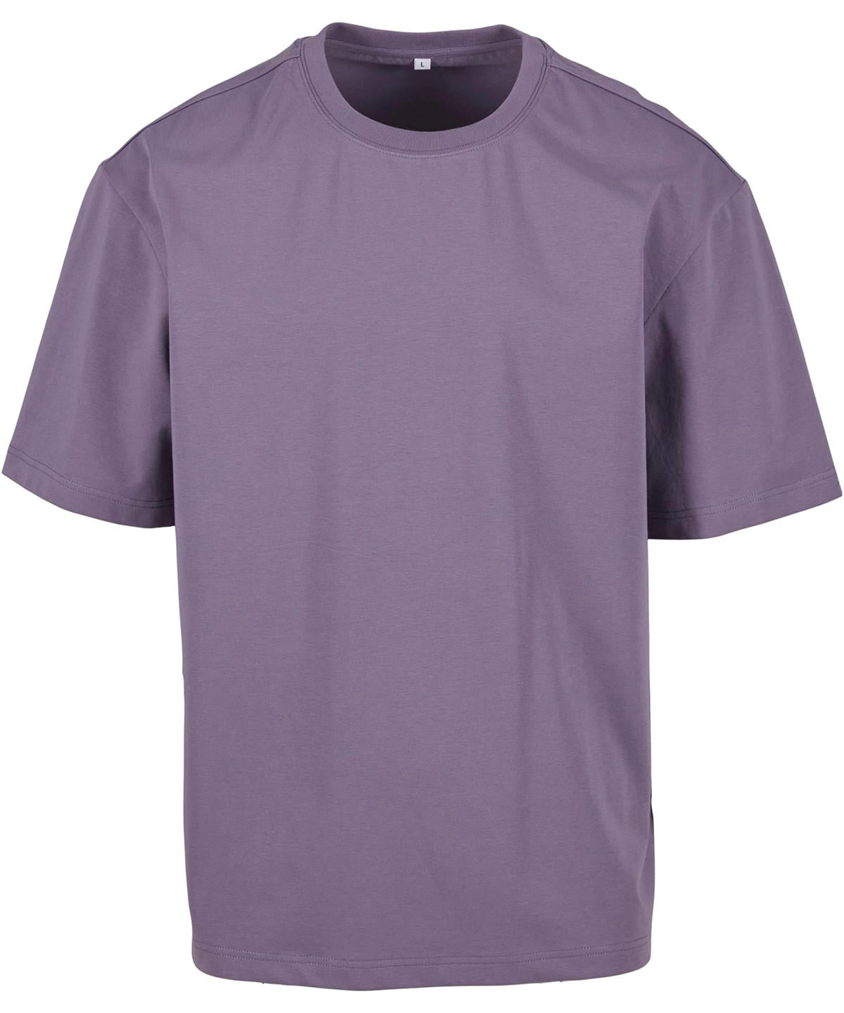 Build Your Brand Sorona loose-fit tee in Dusty Purple, front view