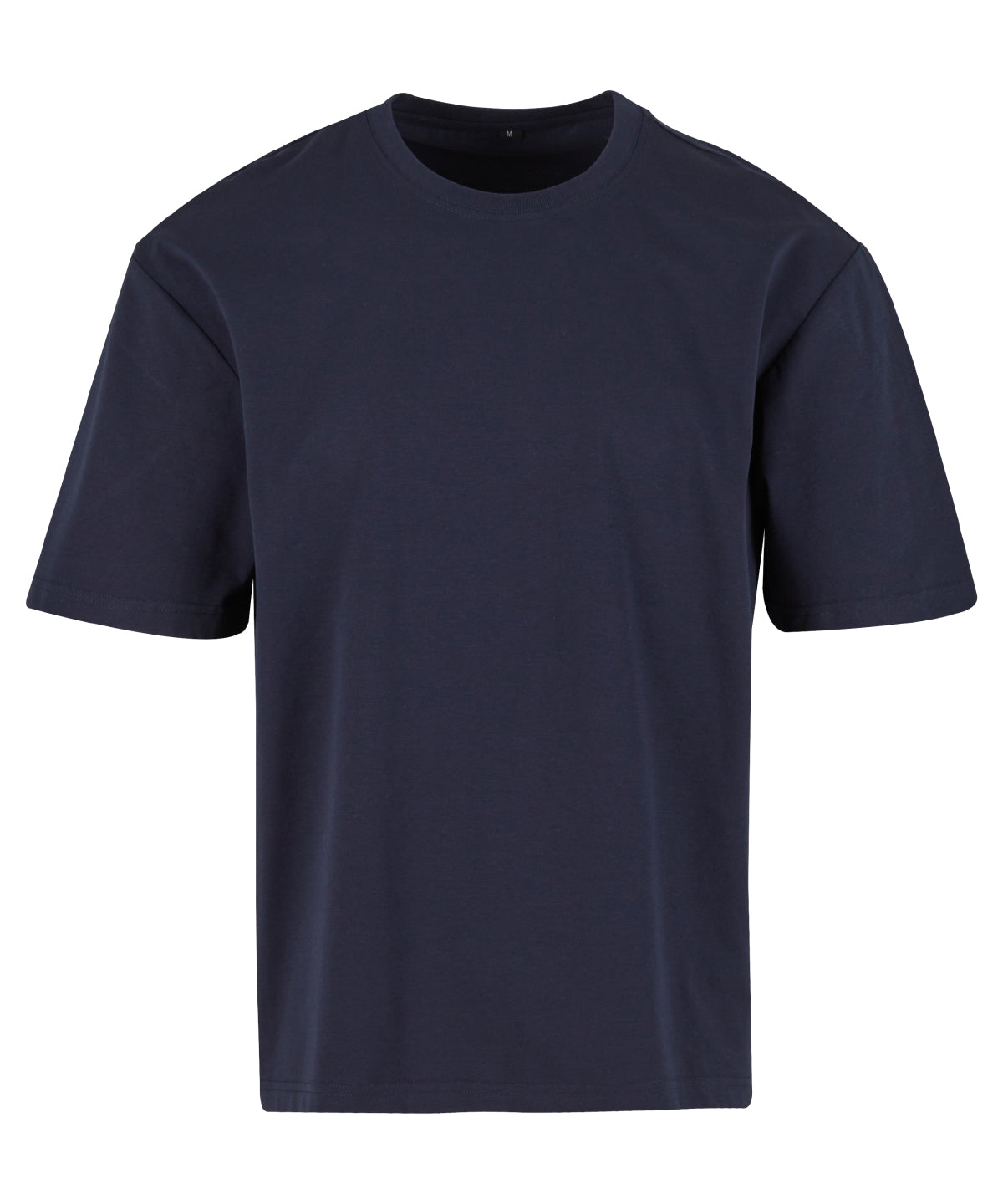 Build Your Brand Sorona loose-fit tee in Navy, front view