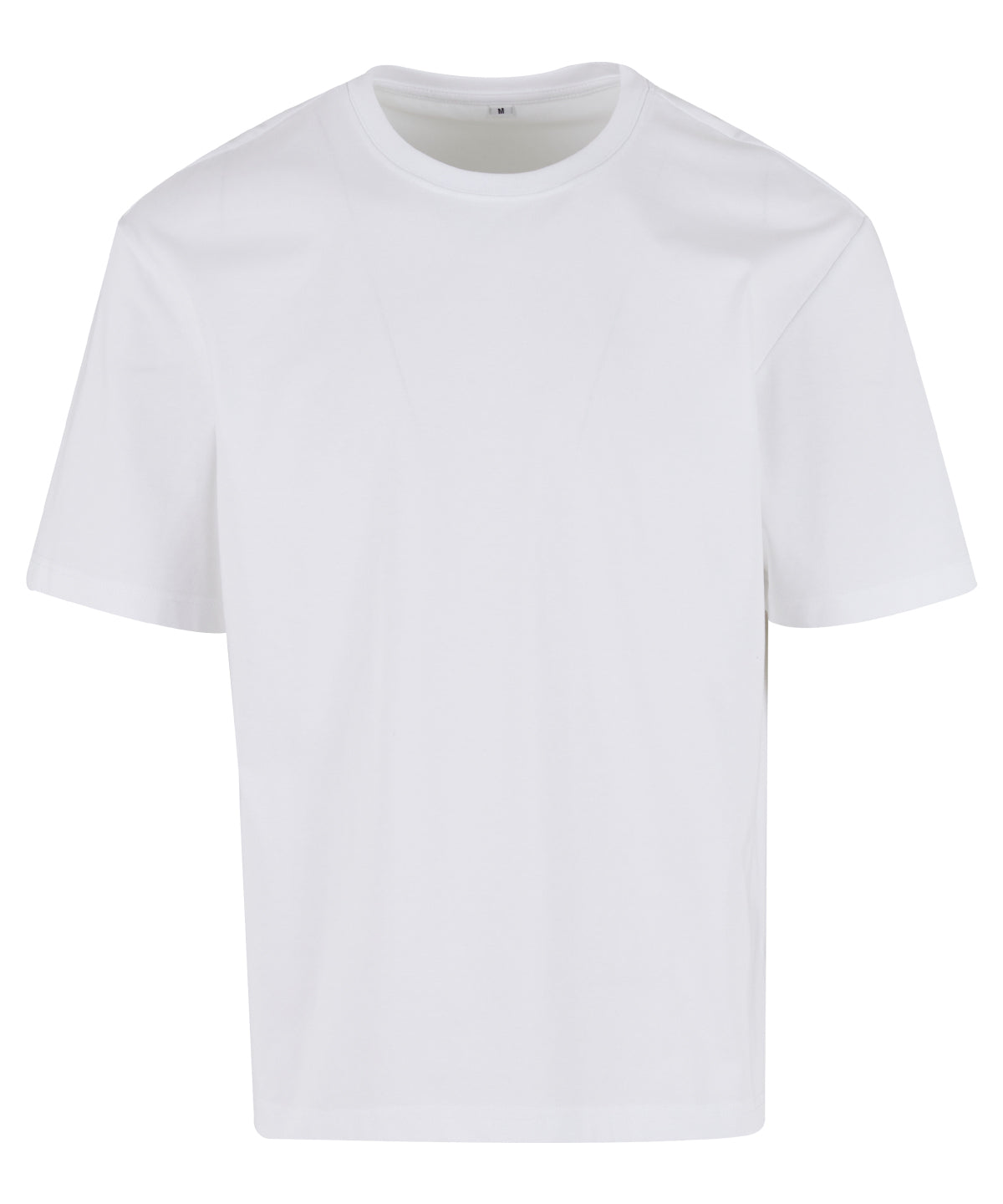 Build Your Brand Sorona loose-fit tee in White, front view