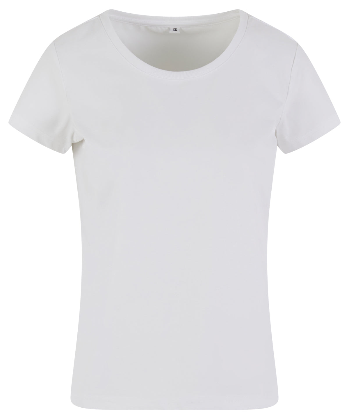 Build Your Brand Women’s Sorona regular tee in White, front view