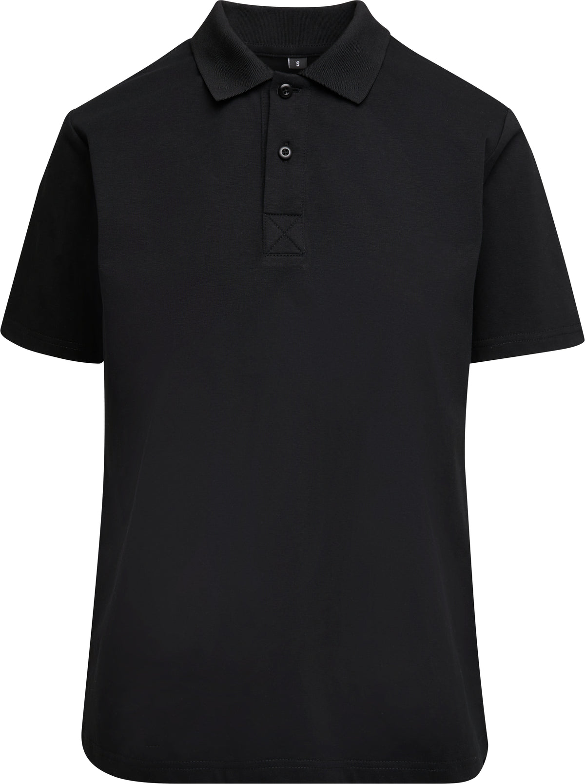 Build Your Brand Women’s Sorona polo tee in Black, front view