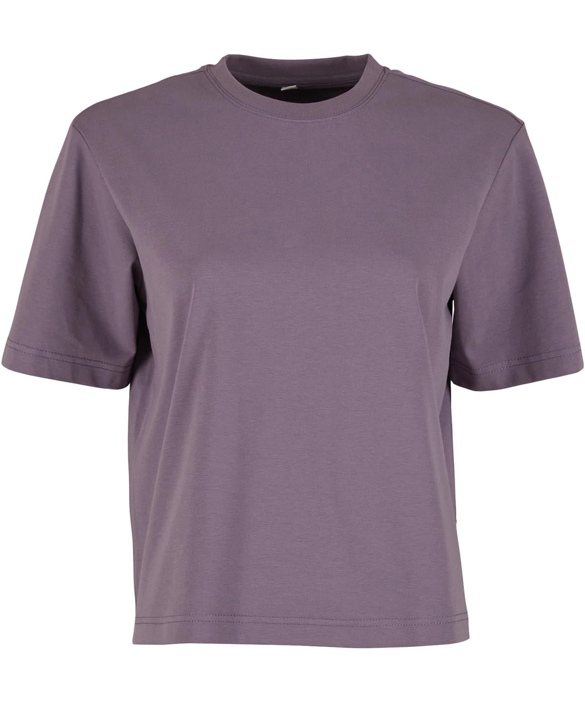 Build Your Brand Women’s Sorona loose-fit tee in Dusty Purple, front view
