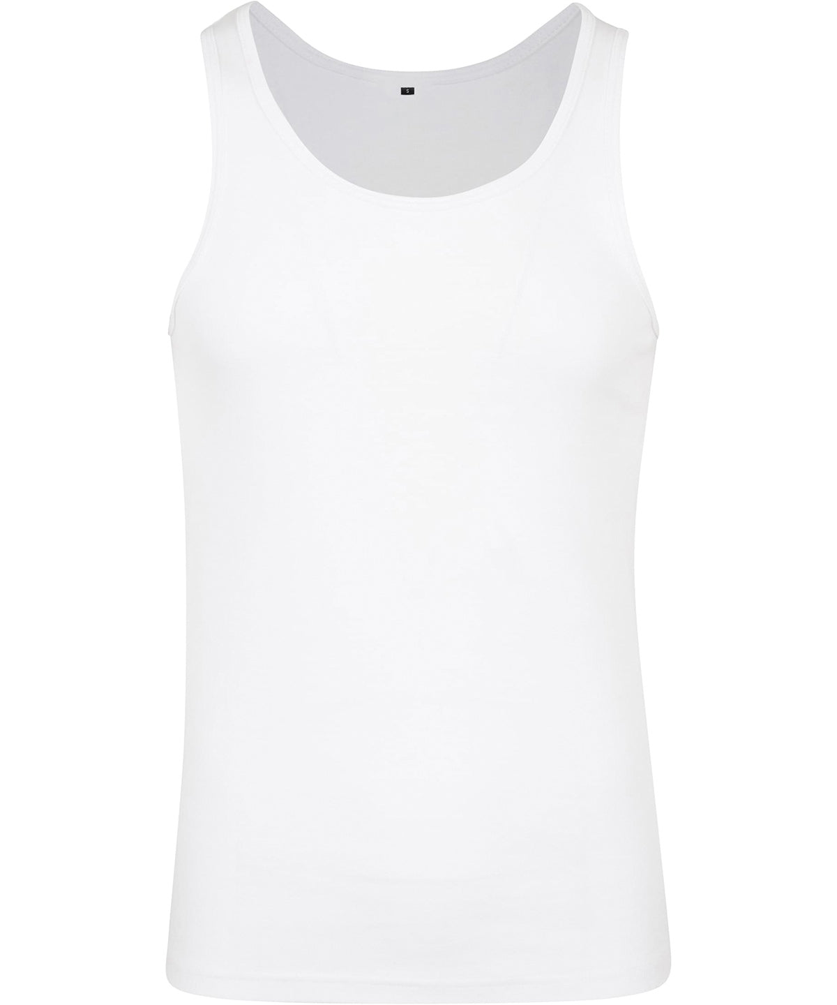 Build Your Brand Tank top in White, front view